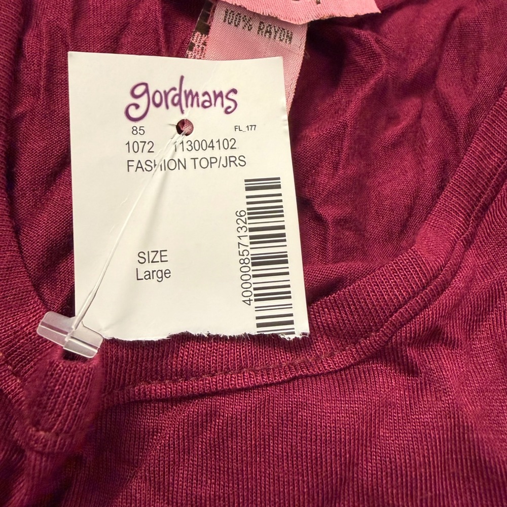Miss Popular Dreamcatcher Tank Top Burgundy Gold Foil Dream On Dreamer Large NWT - Picture 5 of 5